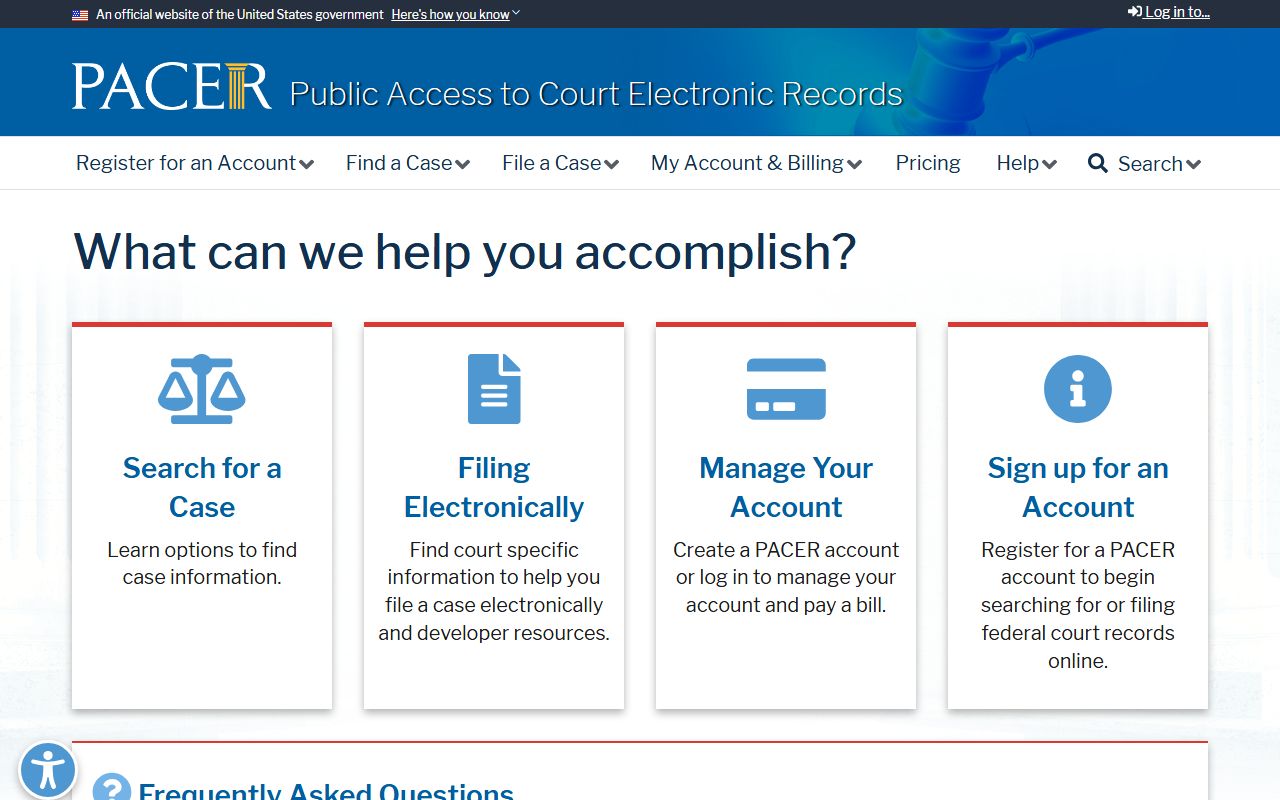Harrison County Circuit Court PACER federal court records portal