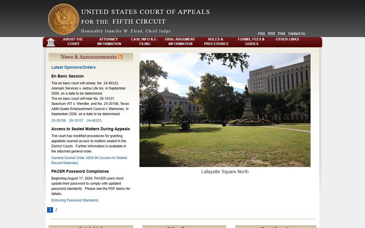 Harrison County Circuit Court Fifth Circuit appeals court records site