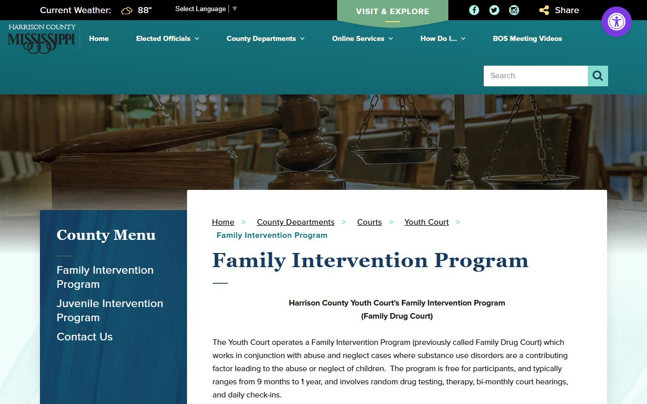 Harrison County warrant Family Intervention Program