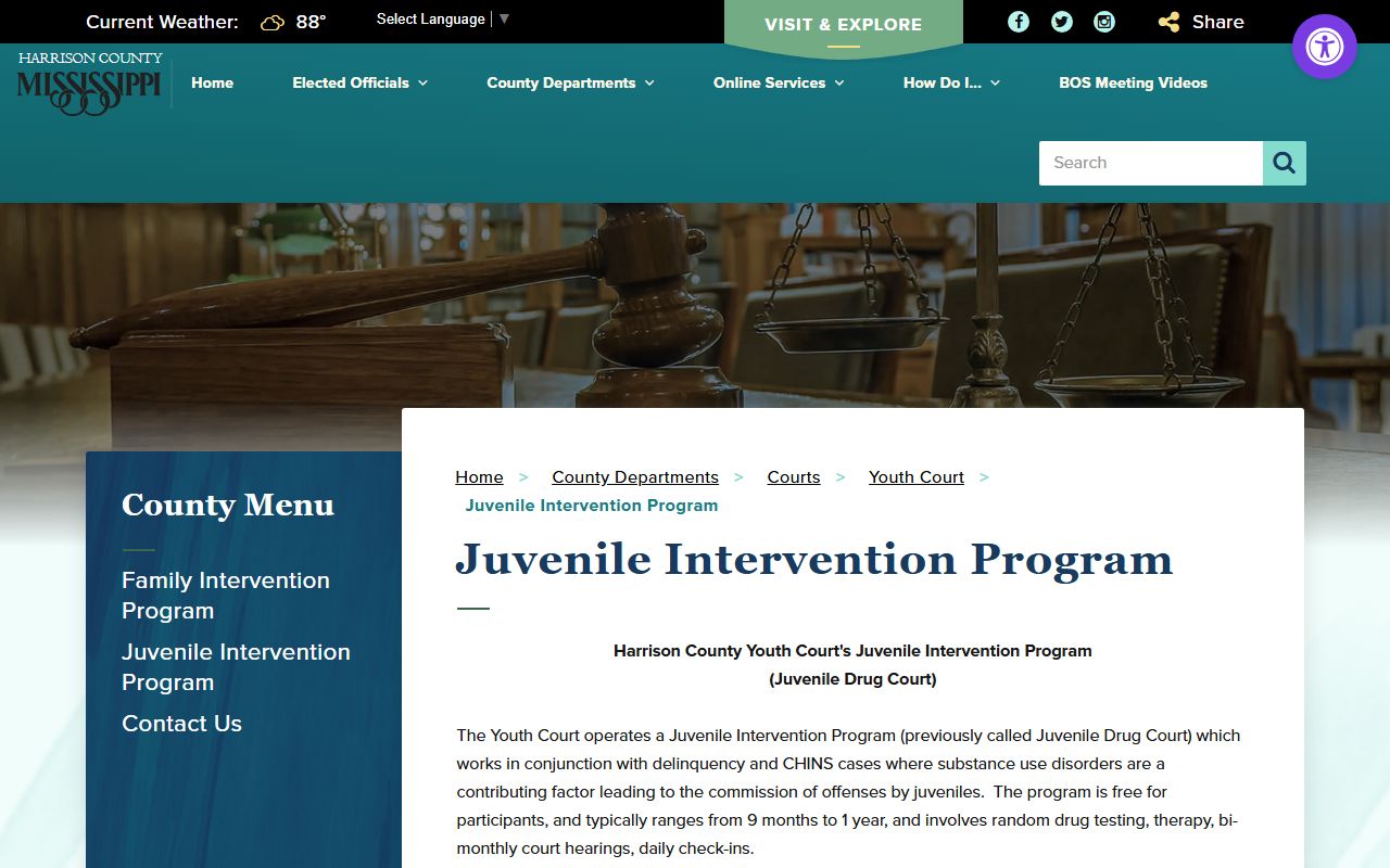 Harrison County warrant Juvenile Intervention Program